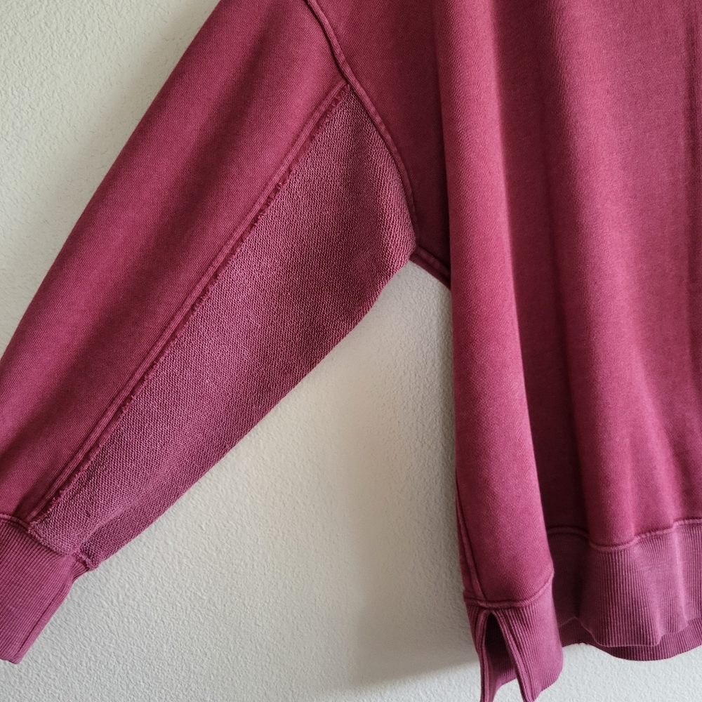 Aerie Cherry Cola Red Big Chill Sweatshirt sz L - Picture 3 of 5